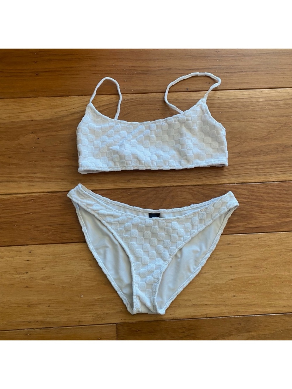 triangl swimwear White Textured Bikini Top